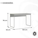 Ver imagem 6 de Mesa para Escritório Escrivaninha Ofiice 120 Cm Metal Criare Preto