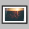 Quadro Fotografia Campo Sol Vista - 60x40cm - Moldura Padrão Preto - 1
