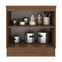Ver imagem 4 de Balcão Armário de Cozinha 80 cm 2 Portas Rustic/Preto Agata Madesa