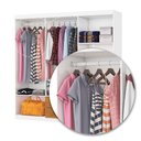 Ver imagem 6 de Guarda-roupa Solteiro Regalle 6 Portas 2 Gavetas Branco/cinamomo - Pnr Móveis
