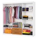 Ver imagem 2 de Guarda-roupa Solteiro Regalle 6 Portas 2 Gavetas Branco/cinamomo - Pnr Móveis