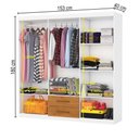 Ver imagem 4 de Guarda-roupa Solteiro Regalle 6 Portas 2 Gavetas Branco/cinamomo - Pnr Móveis