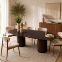 Ver imagem 1 de Mesa Jantar Orgânica Aylin 180x100cm Tabaco - Duo Cone