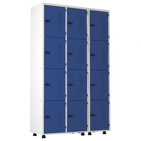 Armário Roupeiro Aço 12 Portas Guarda Volume Trinco