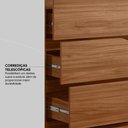 Ver imagem 6 de Guarda Roupa Casal 6 Portas com Espelho e 6 Gavetas Equador - Nogueira Touch