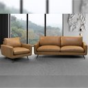 Ver imagem 6 de Sofá 2 Lugares para Sala de Estar Living Industrial 183cm Dijon L06 Couro Camel - Lyam Decor