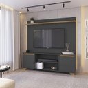 Ver imagem 4 de Rack com Painel para TV até 55" 180cm Benevello 2 Portas Grafite/Siena