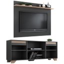 Ver imagem 1 de Rack com Painel para TV até 55" 180cm Benevello 2 Portas Grafite/Siena