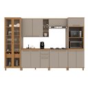 Ver imagem 2 de Armário de Cozinha Modulada Completa Fidelitá Berlim 6 Peças 340cm 13 Portas 3 Gavetas com Tampo