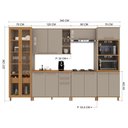 Ver imagem 4 de Armário de Cozinha Modulada Completa Fidelitá Berlim 6 Peças 340cm 13 Portas 3 Gavetas com Tampo