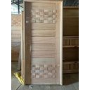 Ver imagem 5 de Porta Pivotante de Madeira Maciça Bbb Couro 2,14x0,98 C/puxador e Fechadura