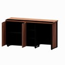 Ver imagem 4 de Aparador Frigobar de Embutir Direito com Armário 2 Portas com Pés em Metal Corporate