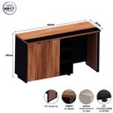 Ver imagem 3 de Aparador Frigobar de Embutir Direito com Armário 2 Portas com Pés em Metal Corporate