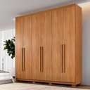 Ver imagem 1 de Guarda-roupa Casal Lublin 6 Portas 6 Gavetas Cinamomo - Pnr Móveis