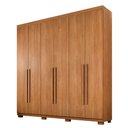 Ver imagem 2 de Guarda-roupa Casal Lublin 6 Portas 6 Gavetas Cinamomo - Pnr Móveis
