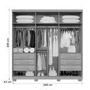 Ver imagem 4 de Guarda-roupa Casal Lublin 6 Portas 6 Gavetas Cinamomo - Pnr Móveis