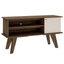 Ver imagem 2 de Rack Bancada para Tv 50 Pol 1p 120 Cm Pinho Off White Arly
