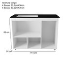 Ver imagem 2 de Balcão Ana para Cooktop e Forno Micro-ondas 03 Portas Branco Moblis