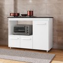 Ver imagem 1 de Balcão Ana para Cooktop e Forno Micro-Ondas 03 Portas Branco Moblis