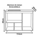 Ver imagem 2 de Balcão Ana para Cooktop e Forno Micro-Ondas 03 Portas Branco Moblis