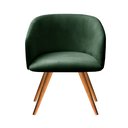 Ver imagem 3 de Poltrona Decorativa Atenas Pé Palito Para Sala De Estar, Quarto, Recepção - Veludo Verde Musgo