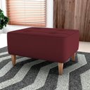 Ver mais imagens de Puff Decorativo para Sala Piva 62x52 Cm E432 Milani Store Vermelho