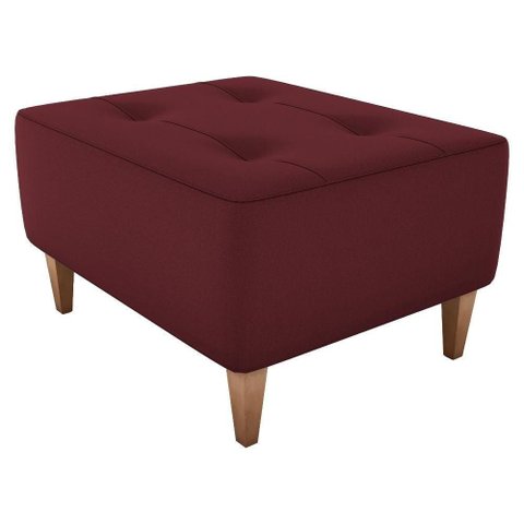 Puff Decorativo para Sala Piva 62x52 Cm E432 Milani Store Vermelho