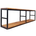 Ver imagem 4 de Nicho com Prateleiras para Livros - Estilo Industrial - Ferro e Madeira - Cores Preto e Castanheira