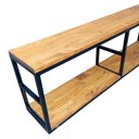 Ver imagem 5 de Nicho com Prateleiras para Livros - Estilo Industrial - Ferro e Madeira - Cores Preto e Castanheira