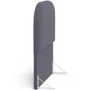 Ver imagem 3 de Cabeceira Cama Box 100cm Lanna com Puff Recamier Doha W01 Suede Cinza - Lyam Decor