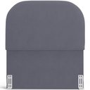 Ver imagem 6 de Cabeceira Cama Box 100cm Lanna com Puff Recamier Doha W01 Suede Cinza - Lyam Decor