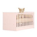Ver imagem 2 de Quarto de Bebe Infantil Doce Sonho Berço Vira Cama e Guarda Roupas com Cômoda Qmovi