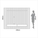 Ver imagem 6 de Painel para Tv até 75 Polegadas 2 Gavetas 228cm Ripado Freijó/off White - Dalla Costa
