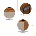 Ver imagem 2 de Rack Eros 1.80 Cedro Off White 1 Gavetas Casa D Móveis Sala