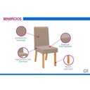 Ver imagem 5 de Mesa Jantar Celeste 170 + 6 Cad Nara Bege DJ Móveis