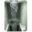Ver imagem 1 de Lustre em Cristais Espiral Duplo com 3 Metros para Vão de Escada Teto Alto Pé Direito