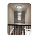 Ver imagem 3 de Lustre em Cristais Espiral Duplo com 3 Metros para Vão de Escada Teto Alto Pé Direito