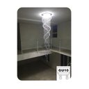 Ver imagem 2 de Lustre em Cristais Espiral Duplo com 3 Metros para Vão de Escada Teto Alto Pé Direito