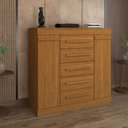 Ver imagem 2 de Cômoda Divino 2 Portas 5 Gavetas 100% Mdf Cinamomo - Panorama Móveis