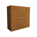 Ver imagem 1 de Cômoda Divino 2 Portas 5 Gavetas 100% Mdf Cinamomo - Panorama Móveis