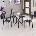 Ver imagem 1 de Conjunto Sala de Jantar com 4 Cadeiras Lívia Preto