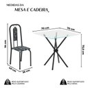 Ver imagem 3 de Conjunto Sala de Jantar com 4 Cadeiras Lívia Preto