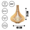 Ver imagem 4 de Abajur Grande de Chão ALADDIN MDF Luminária -:MDF CRU/70x48cm