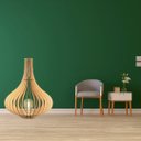 Ver imagem 3 de Abajur Grande de Chão ALADDIN MDF Luminária -:MDF CRU/70x48cm