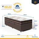 Ver imagem 3 de Cama Box Baú com Colchão de Molas D' Angelis (Anjos) Classic Pocket Solteiro 88cm