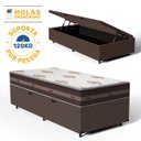 Ver imagem 2 de Cama Box Baú com Colchão de Molas D' Angelis (Anjos) Classic Pocket Solteiro 88cm
