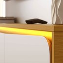 Ver imagem 5 de Painel para Tv até 65 Polegadas Tahiti 3 Portas com Led Freijó/off White Matte - Colibri