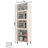 Torre Quente Henn Connect C69-139 2 Fornos 5 Prateleiras Off White SE - 1