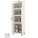 Ver imagem 1 de Torre Quente para Cozinha Modulada Henn Connect C69-139 2 Fornos Off White