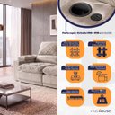 Ver imagem 3 de Sofá Veneza 1,80m Retrátil Reclinável Bege USB e Porta Copos - King House